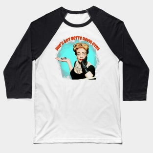 Joan Crawford Eyes Baseball T-Shirt